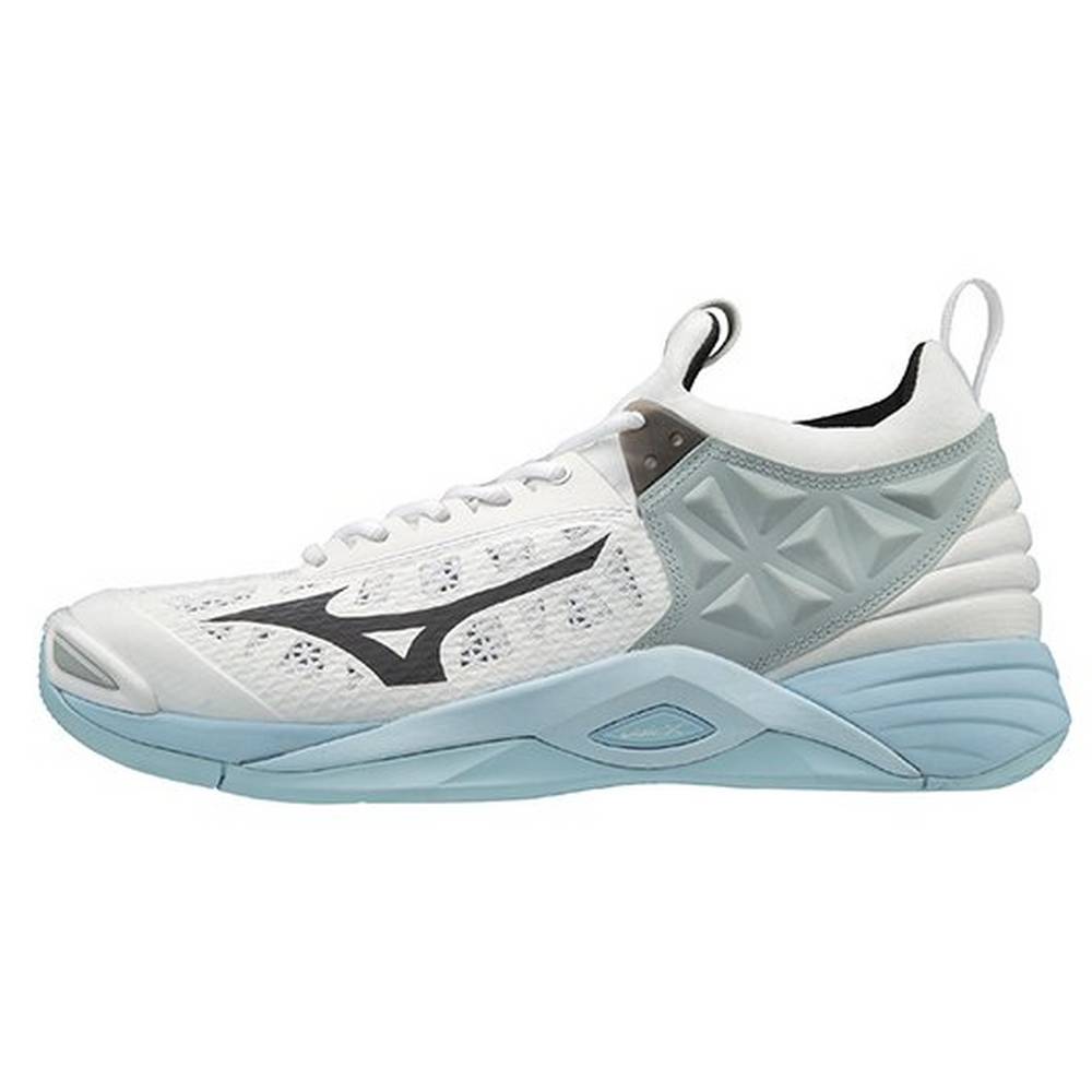 Mizuno Women's Wave Momentum Volleyball Shoes White/Blue (430260-ZOC)